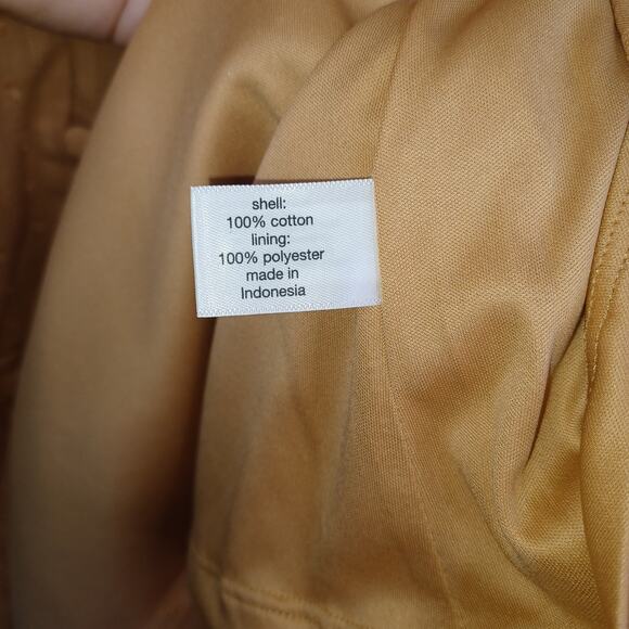 Lane Bryant Women Boho Tie Neck Top Plus Sz 20 Mustard Clip Dot Peplum Coquette - Picture 8 of 11